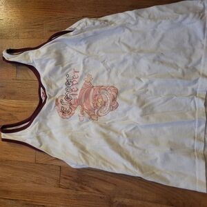 Disney Cheshire Cat Tank Top - White and Maroon